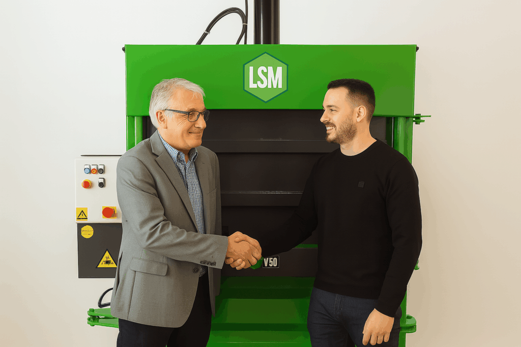 LSM V50 hulladékbálázó gép átadása