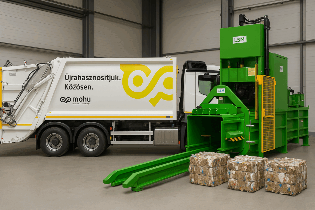 MOHU kamion LSM hulladékfeldolgozó gépel